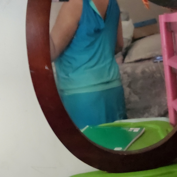 Y2k Inspired Mini Mermaid Blue Ombre Halter Dress - Picture 8 of 9